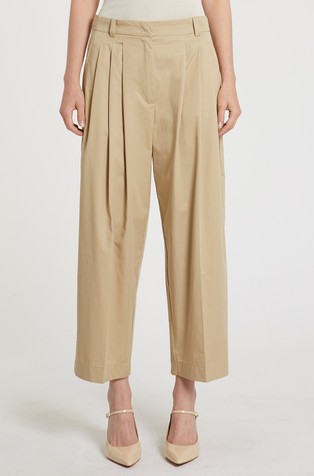Relaxed fit canvas trousers