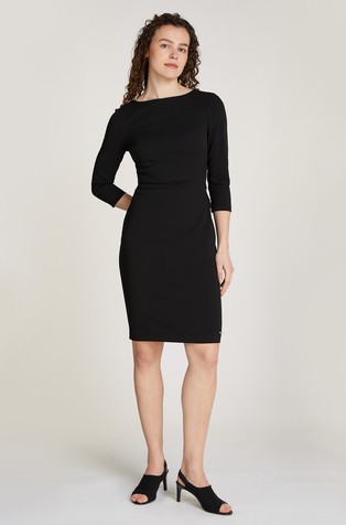 Slim Scuba Twist Detail Dress