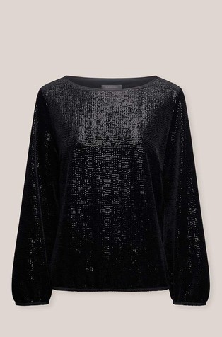 Ohlapna bluza z bleščicami