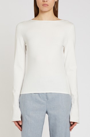 Viscose-blend knit sweater