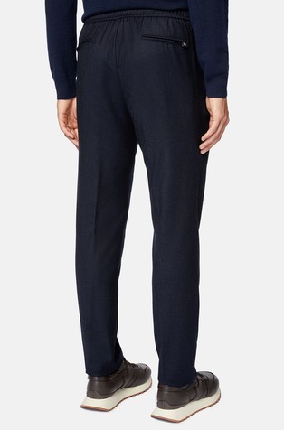 BOGGI MILANO City Trousers in Wool Flannel Navy 2