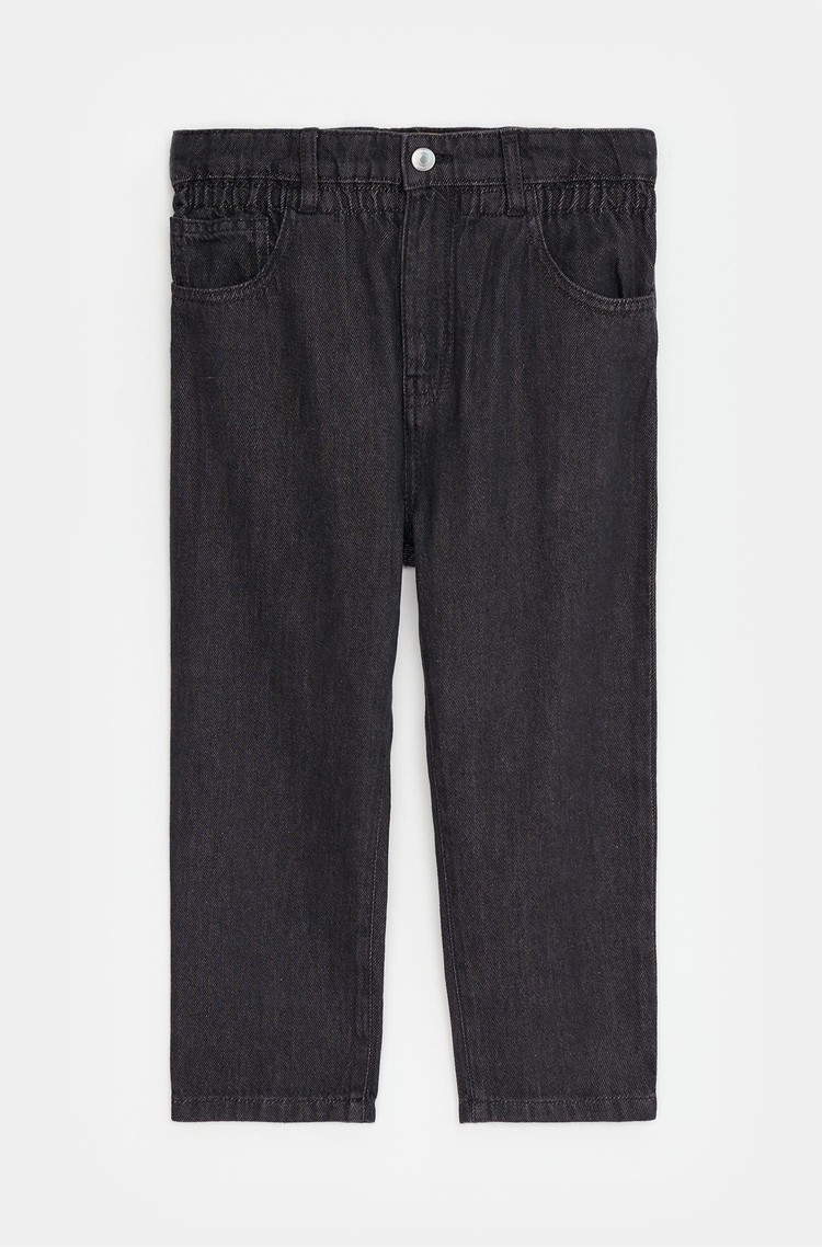 BENETTON Paper bag fit jeans hlače Črna - Black 