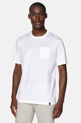 T-Shirt in Cotton and Tencel Jersey