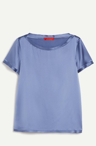Silk-satin T-shirt