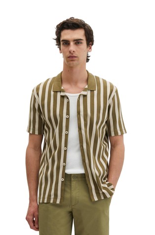 Striped polo short-sleeved shirt