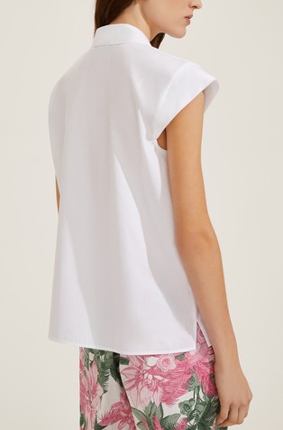 MARELLA Cotton shirt with chest pocket White 2