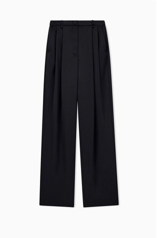 Regular trousers in techno twill with pleats