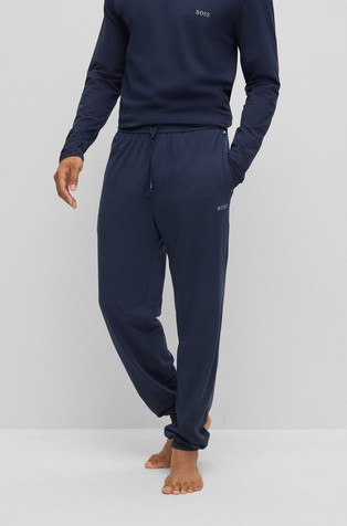 Embroidered-logo tracksuit bottoms in stretch cotton