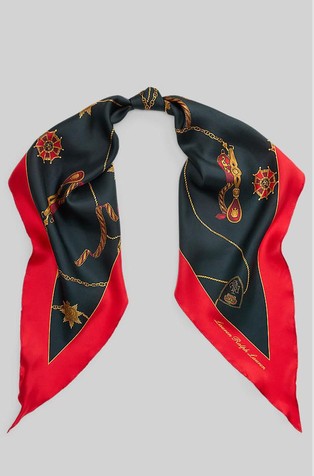 Print Silk Twill Scarf