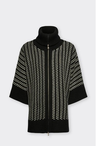 Kimono sleeved cardigan in wool blend