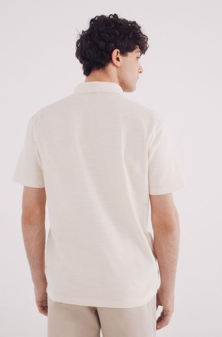 SPRINGFIELD Regular fit piké polo majica s kratkimi rokavi Bež - Beige 2