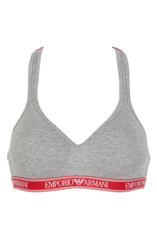 EMPORIO ARMANI Padded bra with signature logo trim