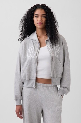 Oversized Gap Logo French Terry Zip Hoodie