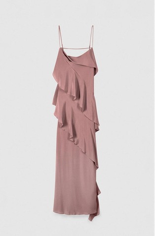 Dolga obleka z naborki