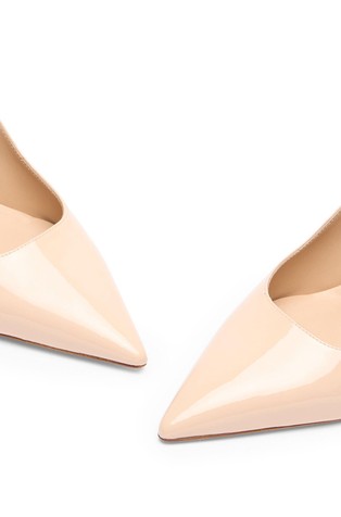 STUART WEITZMAN Stuart Power Slingback in Patent Leather Barely Beige 6