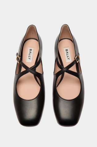 BALLY Ballet Flats in Leather Black 4