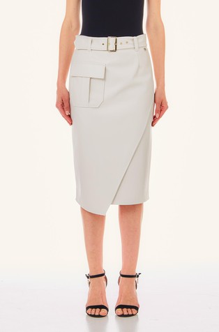 Coated fabric cargo skirt with belt
