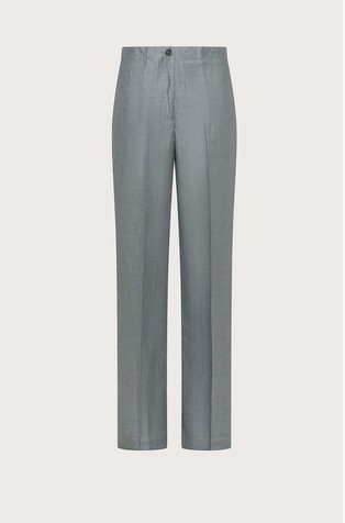 Slim fit hlače iz lanene mešanice