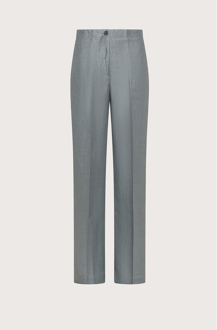 SEVENTY Slim fit hlače iz lanene mešanice Siva - Gray 