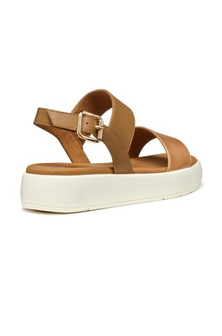 GEOX Camalei faux-leather sandals Brown 4