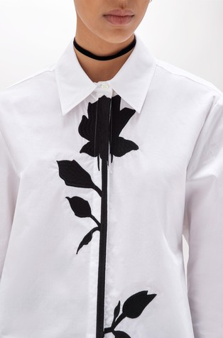 BLUGIRL Cotton shirt with aplication White 3