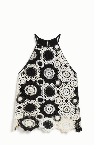 Macramé kvačkan top