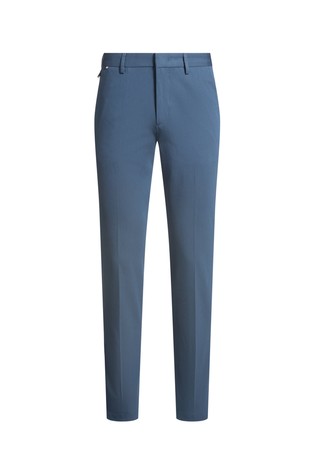 HUGO BOSS Slim fit hlače iz raztegljive bombažne mešanice Modra - Blue Colour 6