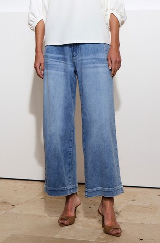 Relaxed fit cropped jeans hlače