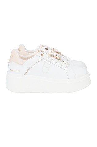 Elettra Leather Sneakers with Contrast Trims