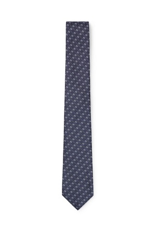 Silk tie with jacquard pattern