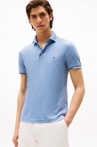 Slim fit logo polo majica s kratkimi rokavi