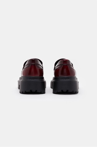 HOGAN Usnjeni loafer čevlji Rdeča - Red 3