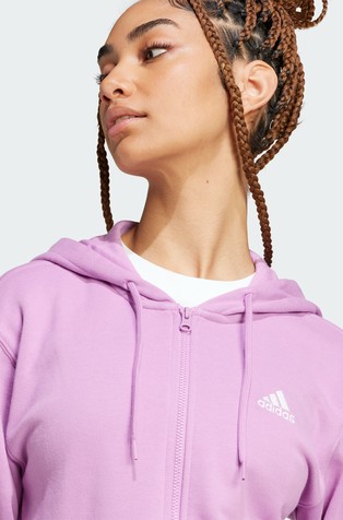 ADIDAS Essentials Linear jopa s kapuco in logotipom Škrlatna - Purple 3