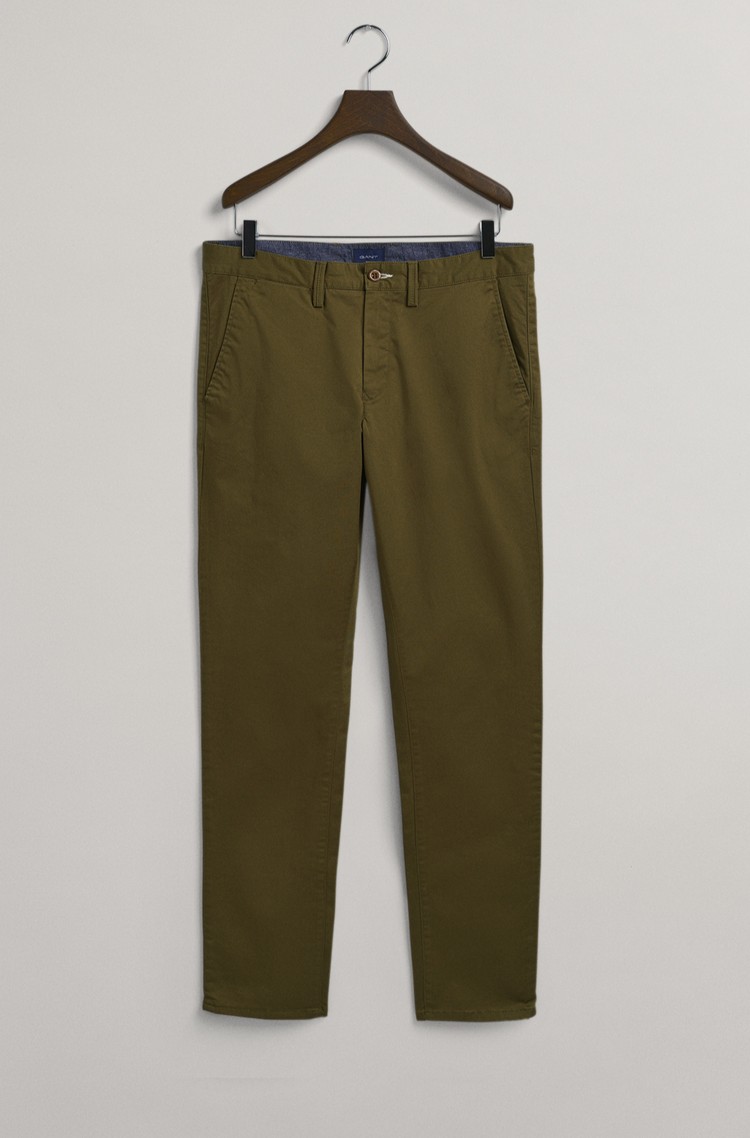 GANT Hallden slim fit  twill chinos Green 