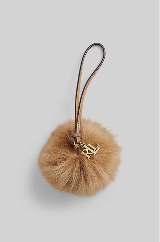 Leather & Shearling Pom-pom Bag Charm