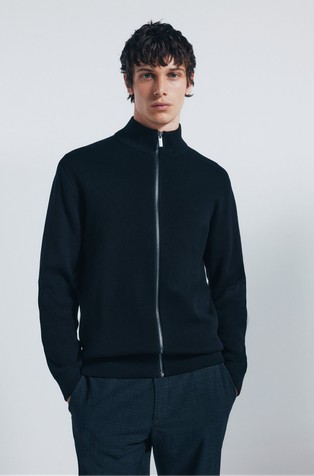 Milano zip fastening cardigan