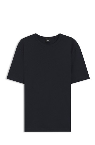 Majica s kratkimi rokavi iz bombaža in lana