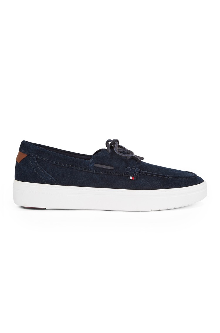 TOMMY HILFIGER Hibridni loafer čevlji iz semiša Modra - Dark Blue 