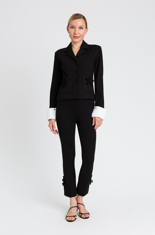 Cigarette trousers with flowers