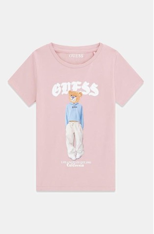 Printed logo T-shirt with bear