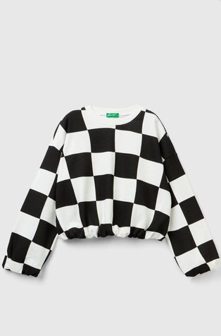 BENETTON Boxy fit karirast pulover Večbarvna - Multi 1