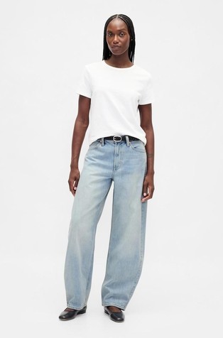 Ženske Barrel Fit jeans hlače z visokim pasom