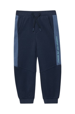 Jogging pants with contrast inserts