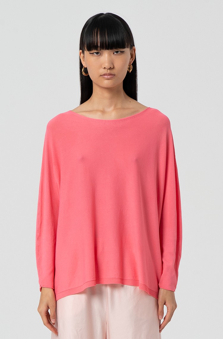 FRACOMINA Knitted sweater in viscose-blend Pink 