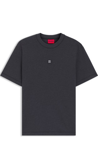 Relaxed fit majica s kratkimi rokavi iz bombažne mešanice