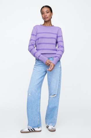 GAP Rollneck Cotton Crew Warm Violet 568 3