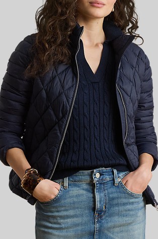 Quilted Mockneck Jacket