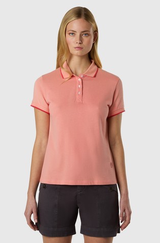 Short-sleeved jersey polo shirt