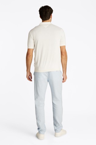 TOMMY HILFIGER Slim fit polo majica iz mešanice bombaža in liocela Bela - White 2