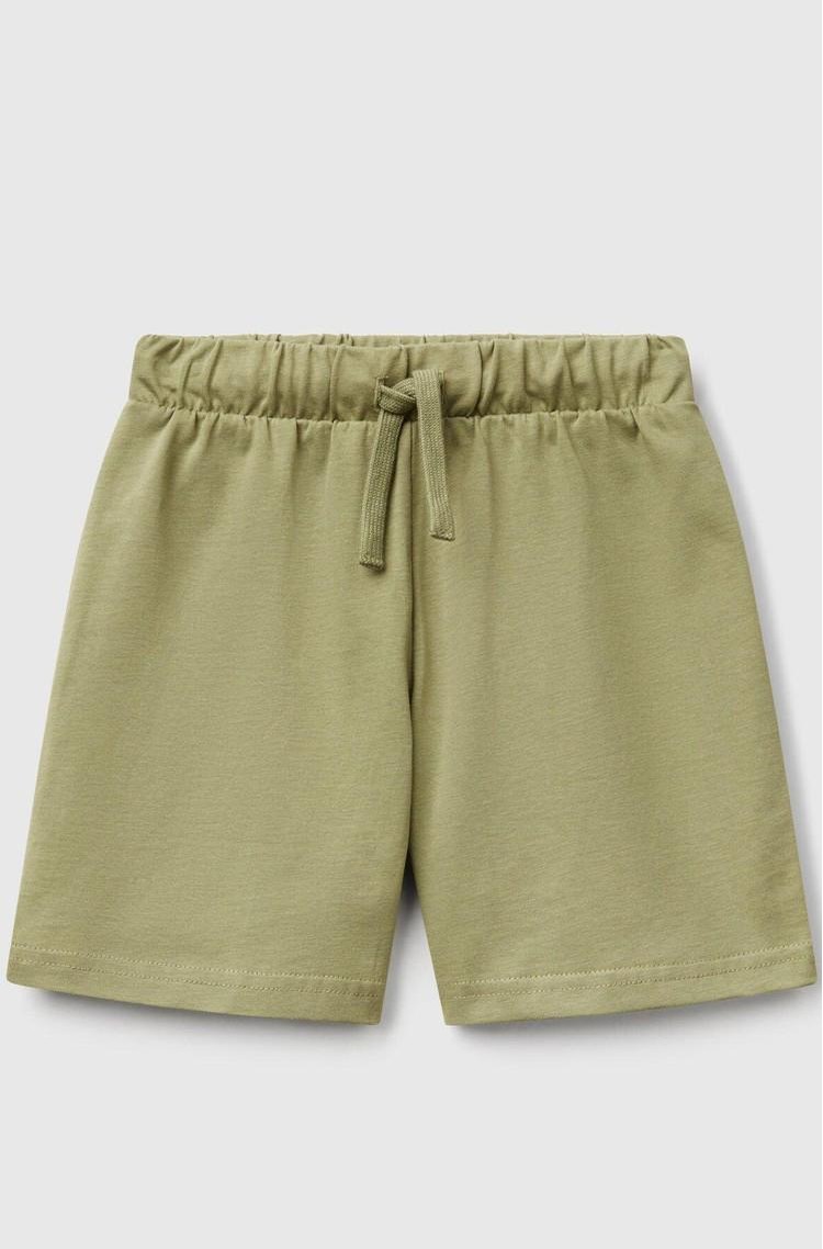 BENETTON Kratke hlače iz jersey tkanine Zelena - Olive Green 